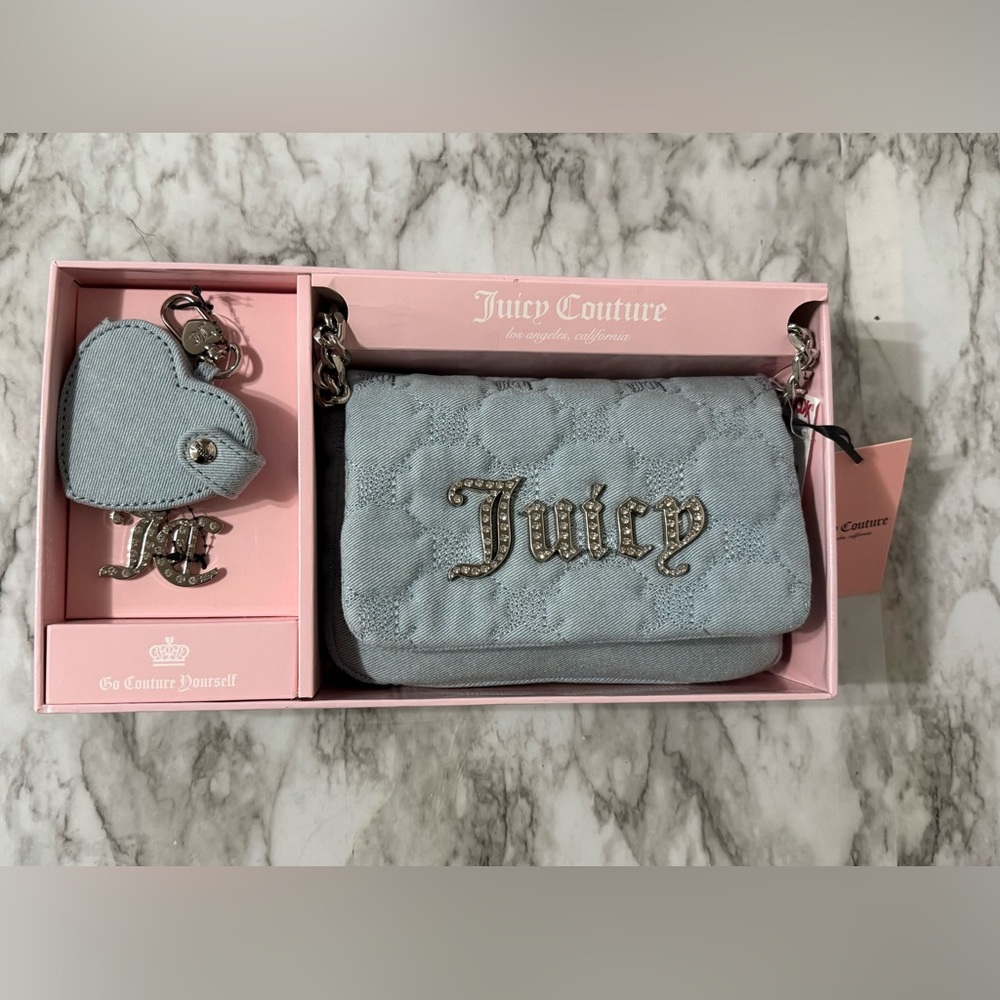 Juicy Couture Light Blue Jean Bag Set